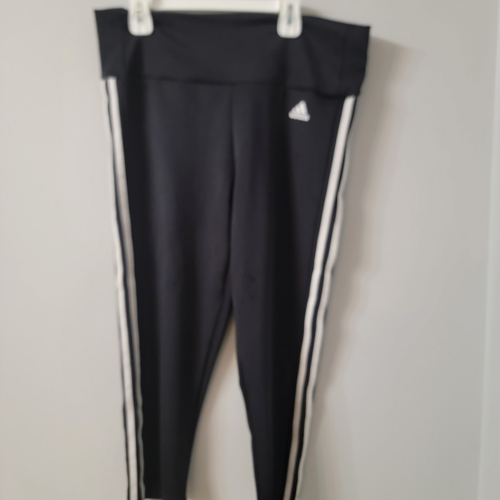 Adidas Kids Leggings in Black with White Accents